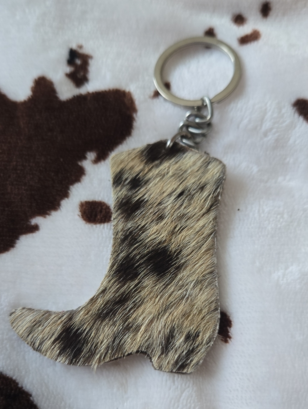 Cowhide, HOH,  Boot Keychain/Bag Charm-
